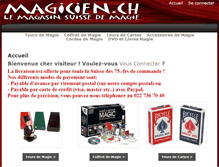Tablet Screenshot of magicien.ch